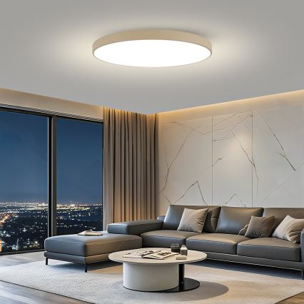 Brilagi - Dæmpbar LED-loftlampe POOL SMART LED/180W/230V 3000-6000K 120 cm beige Wi-Fi Tuya + fjernbetjening