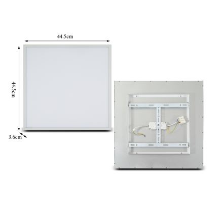 Brilagi - Dæmpbar LED-loftlampe SLIMFRAME LED/36W/230V 45x45 cm 3000-6000K hvid + fjernbetjening