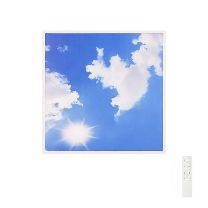 Brilagi - LED dæmpbart loftarmatur SLIMFRAME LED/58W/230V 60x60 cm 3000-6000K sølv/blå + fjernbetjening