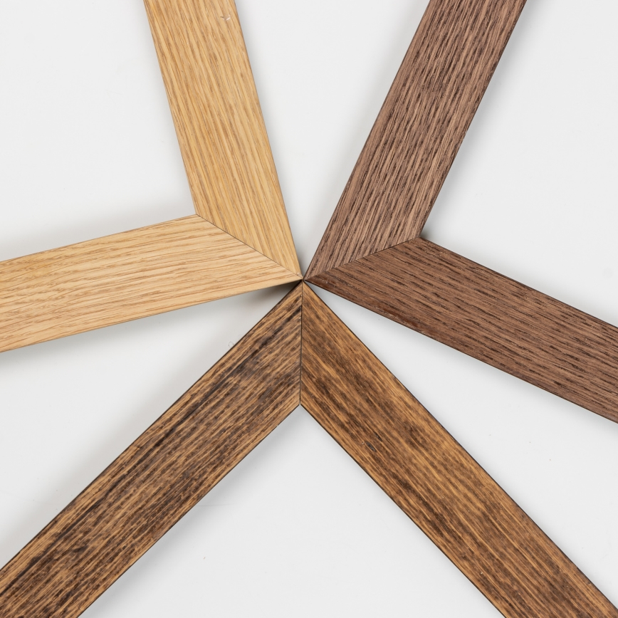 Brilagi - LED-dæmpbar loftlampe SLIMFRAME WOOD LED/58W/230V 64x64 cm 3000-6000K brun + fjernbetjening