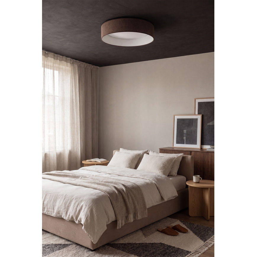 Brilagi - LED-dæmpbar loftlampe VELVET SMARTIX LED/24W/230V 3000-6000K Ø 45 cm brun Wi-Fi Tuya Beacon + fjernbetjening