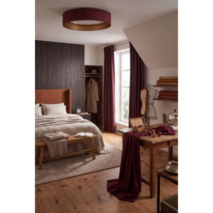 Brilagi - Dæmpbar LED-loftlampe VELVET SMART VARI LED/24W/230V 3000-6500K Ø 45 cm bordeaux/guld + fjernbetjening