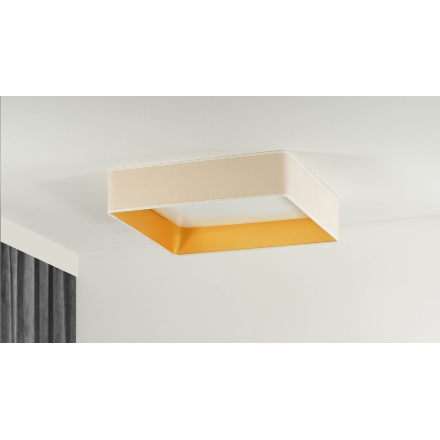 Brilagi - VELVET SQUARE SMART dæmpbar LED-loftlampe 36W/230V 60x60 cm 2700-6500K Wi-Fi Tuya + fjernbetjening cremefarvet