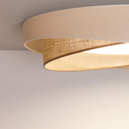 BRILAGI - LED dæmpbar loftlampe VELVET TWIST LED/36W/230V 3000-6000K Ø 65 cm Wi-Fi Tuya Beacon creme/beige + fjernbetjening