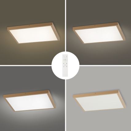 Brilagi - Dæmpbar LED badeværelsesloftlampe FRAME SMART LED/50W/230V 60x60 cm 3000-6000K IP44 beige + fjernbetjening
