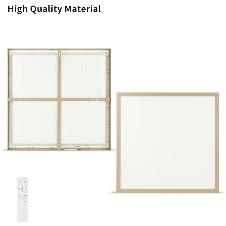 Brilagi - Dæmpbar LED badeværelsesloftlampe FRAME SMART LED/50W/230V 60x60 cm 3000-6000K IP44 beige + fjernbetjening