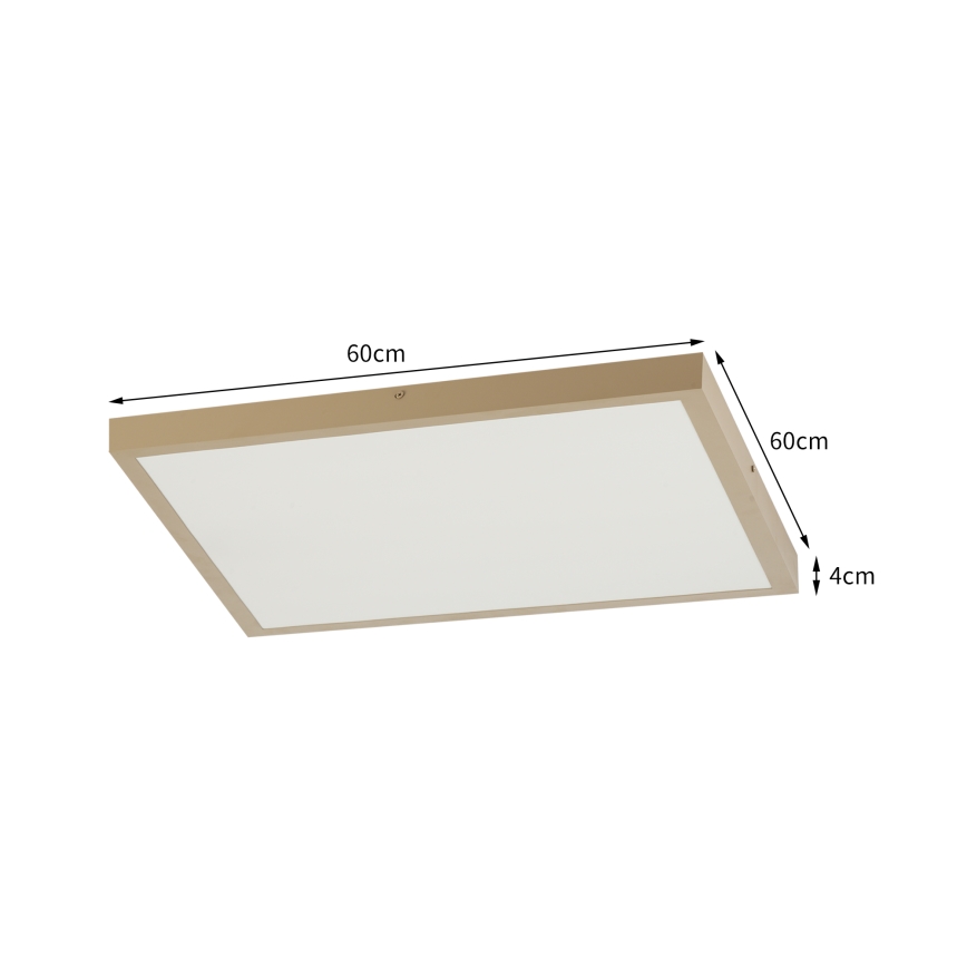 Brilagi - Dæmpbar LED badeværelsesloftlampe FRAME SMART LED/50W/230V 60x60 cm 3000-6000K IP44 beige + fjernbetjening