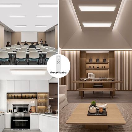 Brilagi - LED dæmpbar loftlampe til badeværelse FRAME SMART LED/50W/230V 30x120 cm 3000-6000K IP44 hvid + fjernbetjening