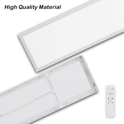 Brilagi - LED dæmpbar loftlampe til badeværelse FRAME SMART LED/50W/230V 30x120 cm 3000-6000K IP44 hvid + fjernbetjening