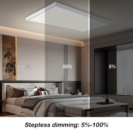 Brilagi - LED-dæmpbar loftlampe til badeværelse FRAME SMART LED/96W/230V 120x60 cm 3000-6000K IP44 hvid + fjernbetjening