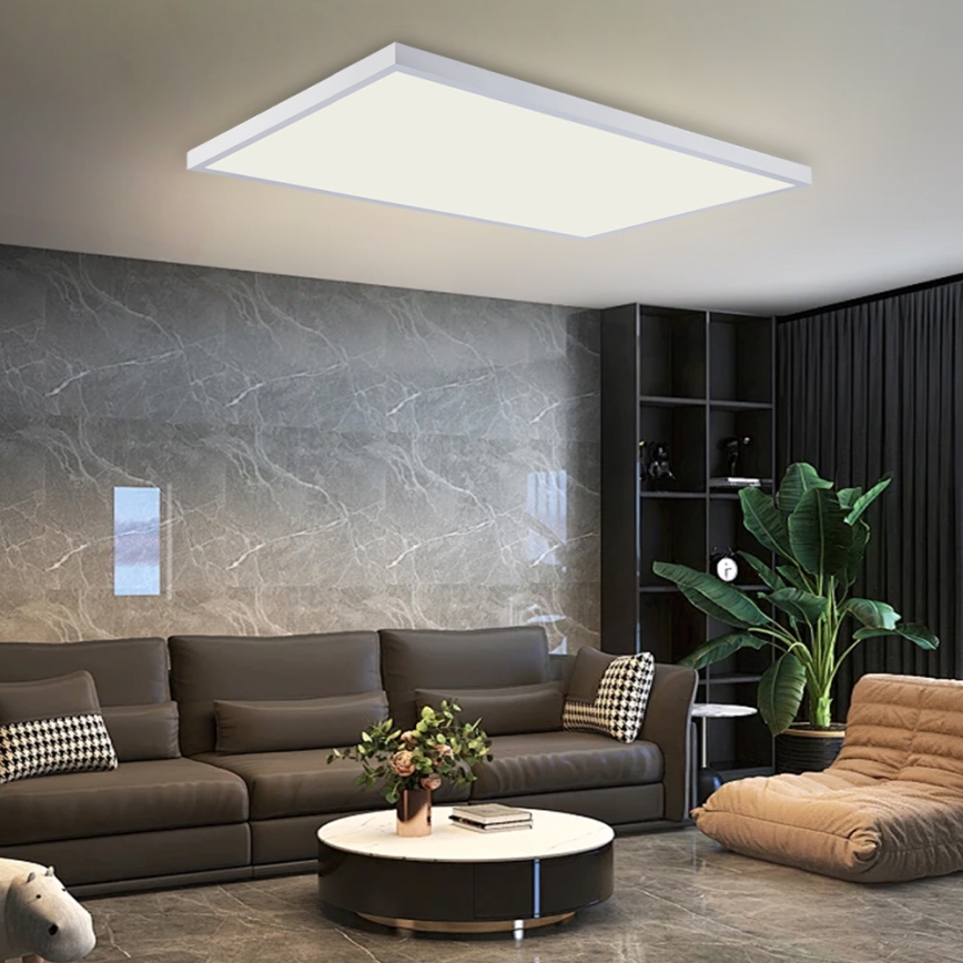 Brilagi - LED-dæmpbar loftlampe til badeværelse FRAME SMART LED/96W/230V 120x60 cm 3000-6000K IP44 hvid + fjernbetjening