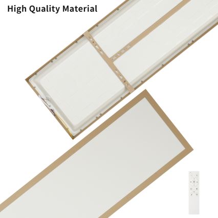 Brilagi - Dæmpbar LED-badeværelsesloftlampe FRAME SMART LED/50W/230V 120x30 cm 3000-6000K IP44 beige + fjernbetjening