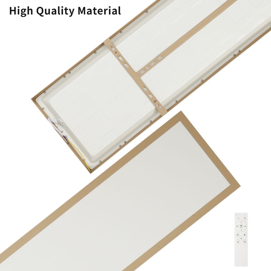 Brilagi - Dæmpbar LED-badeværelsesloftlampe FRAME SMART LED/50W/230V 120x30 cm 3000-6000K IP44 beige + fjernbetjening