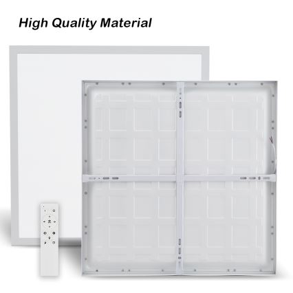 Brilagi - Dæmpbar LED loftlampe til badeværelset FRAME SMART LED/50W/230V 60x60 cm 3000-6000K IP44 hvid + fjernbetjening