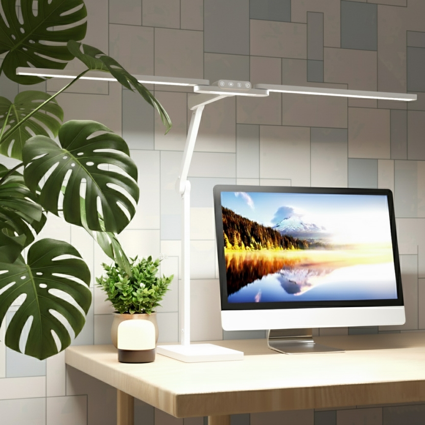 Brilagi - Dæmpbar berøringsbetjent LED-bordlampe VARIO LED/24W/230V 3000-6500K CRI 92 hvid