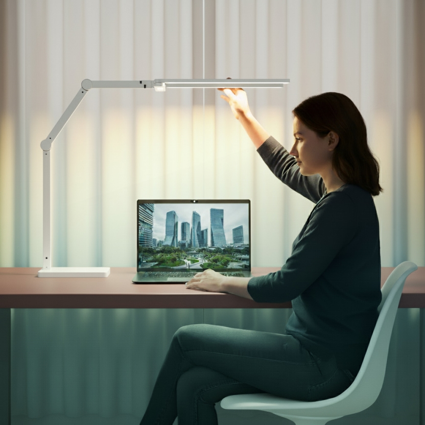 Brilagi - Dæmpbar berøringsbetjent LED-bordlampe VARIO LED/24W/230V 3000-6500K CRI 92 hvid