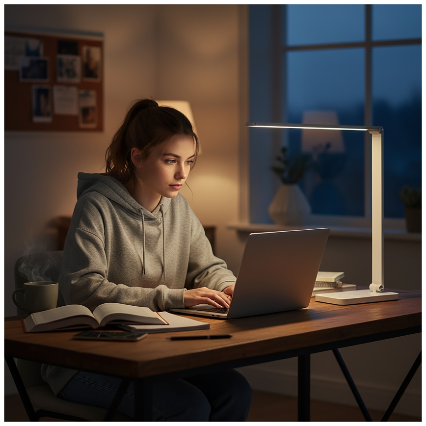 Brilagi - LED-dæmpbar berøringsfølsom bordlampe med trådløs QI-opladning MODO CHARGE LED/7W/5V 3000/4000/6000K hvid