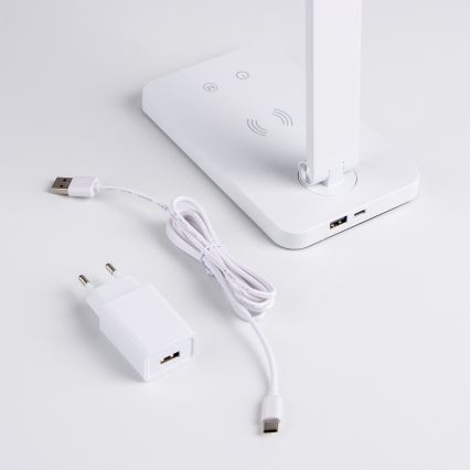 Brilagi - LED-dæmpbar berøringsfølsom bordlampe med trådløs QI-opladning MODO CHARGE LED/7W/5V 3000/4000/6000K hvid