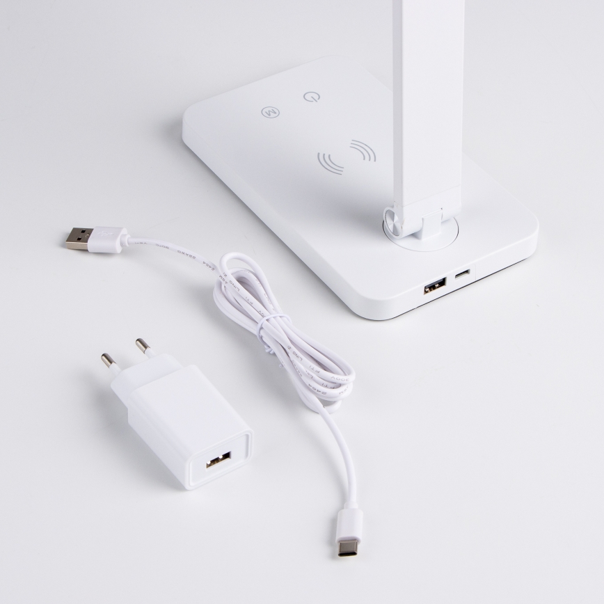 Brilagi - LED-dæmpbar berøringsfølsom bordlampe med trådløs QI-opladning MODO CHARGE LED/7W/5V 3000/4000/6000K hvid