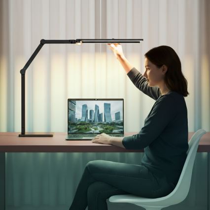 Brilagi - LED Dæmpbar berøringsbetjent bordlampe VARIO LED/24W/230V 3000-6500K CRI 92 sort