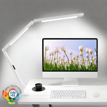 Brilagi - LED-dæmpbar berøringsbetjent fleksibel bordlampe VARIO LED/12W/230V 3000/4000/5000/6500K CRI 92 hvid
