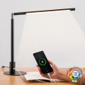 BRILAGI - LED Dæmpbar bordlampe med USB-porte VARIO LED/7W/230V 3000-6500K CRI 96 sort