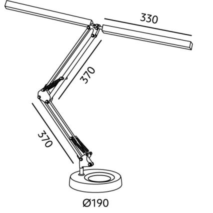 Brilagi - LED dæmpbar bordlampe VARIO LED/15W/230V 3000-6000K hvid