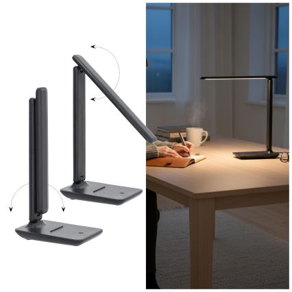 Brilagi - VARIO LED-dæmpbar bordlampe LED/7W/230V 3000/4000/6500K antracit