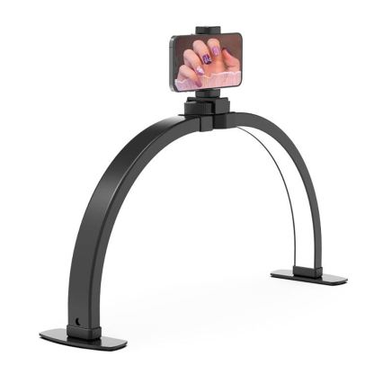 Brilagi - LED dæmpbar buet bordlampe med holder RADIO LED/25W/24/230V 3000/4000/6500K sort