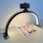 Brilagi - LED dæmpbar buet bordlampe med holder RADIO LED/25W/24/230V 3000/4000/6500K sort