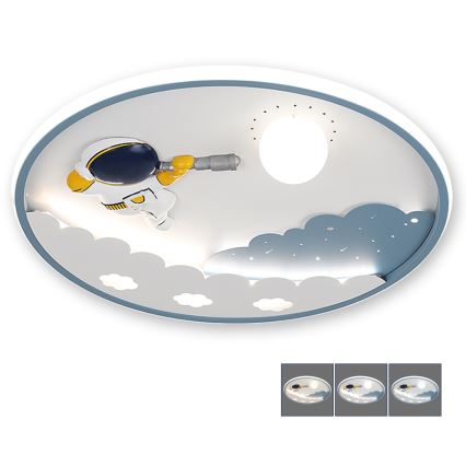 BRILAGI - LED Dæmpbar børne-loftlampe ASTRO LED/43W/230V 3000-6000K Ø 49 cm + fjernbetjening