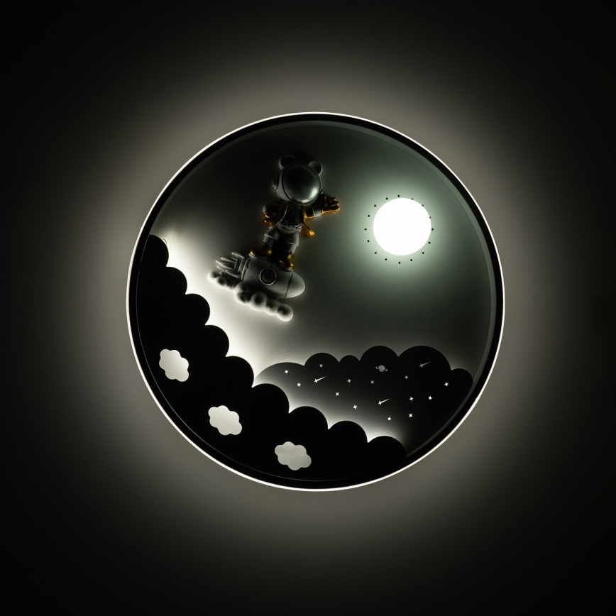 Brilagi - LED dæmpbar loftlampe til børneværelset ASTRO LED/68W/230V 3000-6000K Ø 49 cm + fjernbetjening