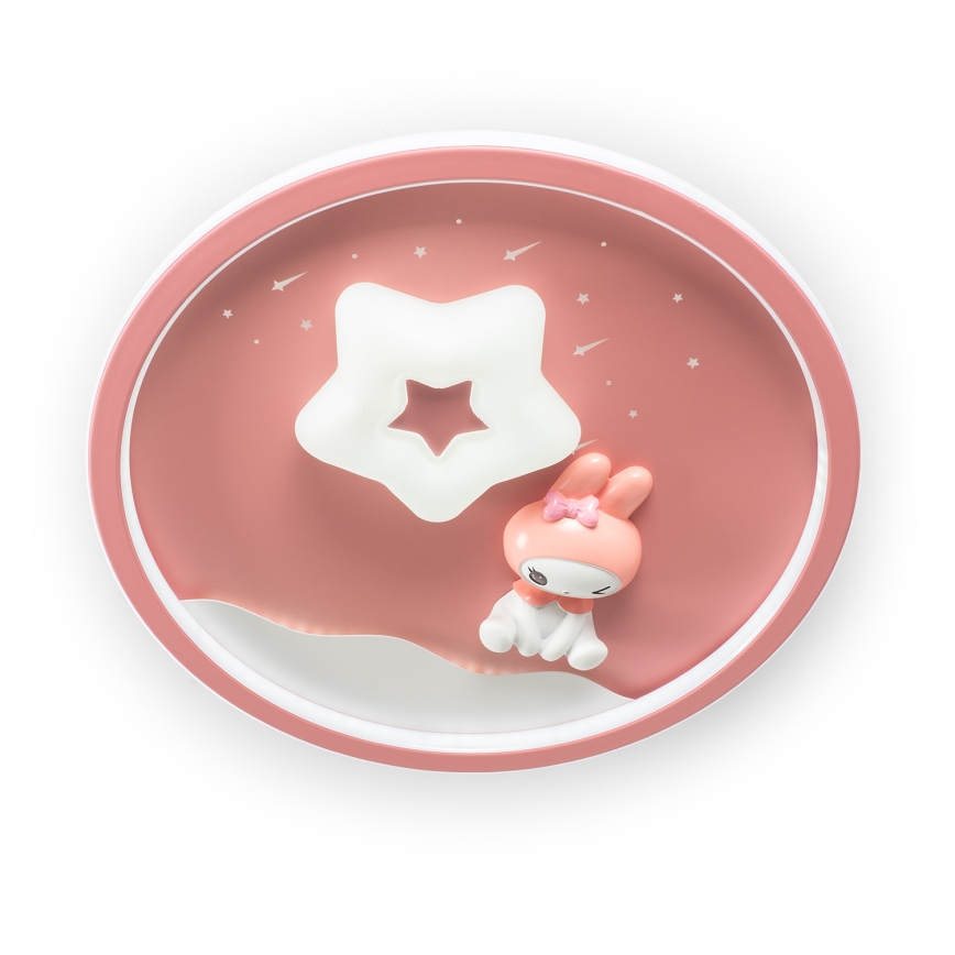 Brilagi - LED-dæmpbar loftlampe til børn BUNNY LED/83W/230V 3000-6000K Ø 49 cm + fjernbetjening