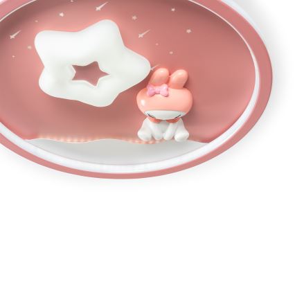 Brilagi - LED-dæmpbar loftlampe til børn BUNNY LED/83W/230V 3000-6000K Ø 49 cm + fjernbetjening