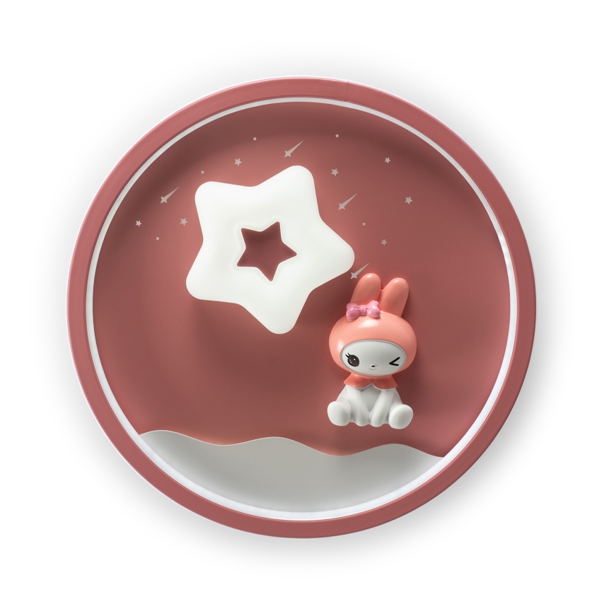 Brilagi - LED-dæmpbar loftlampe til børn BUNNY LED/83W/230V 3000-6000K Ø 49 cm + fjernbetjening