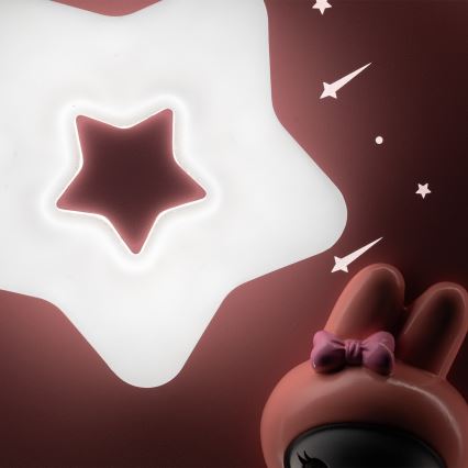 Brilagi - LED-dæmpbar loftlampe til børn BUNNY LED/83W/230V 3000-6000K Ø 49 cm + fjernbetjening