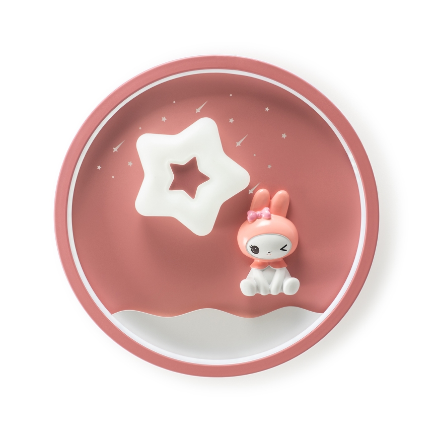 Brilagi - LED-dæmpbar loftlampe til børn BUNNY LED/83W/230V 3000-6000K Ø 49 cm + fjernbetjening