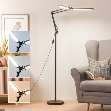 Brilagi - LED dæmpbar fleksibel gulvlampe VARIO LED/14W/230V 3000-6000K 157 cm sort