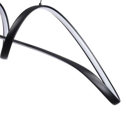 Brilagi - LED dæmpbar pendel på kabel TWISTER LED/60W/230V 3000-6000K sort + fjernbetjening