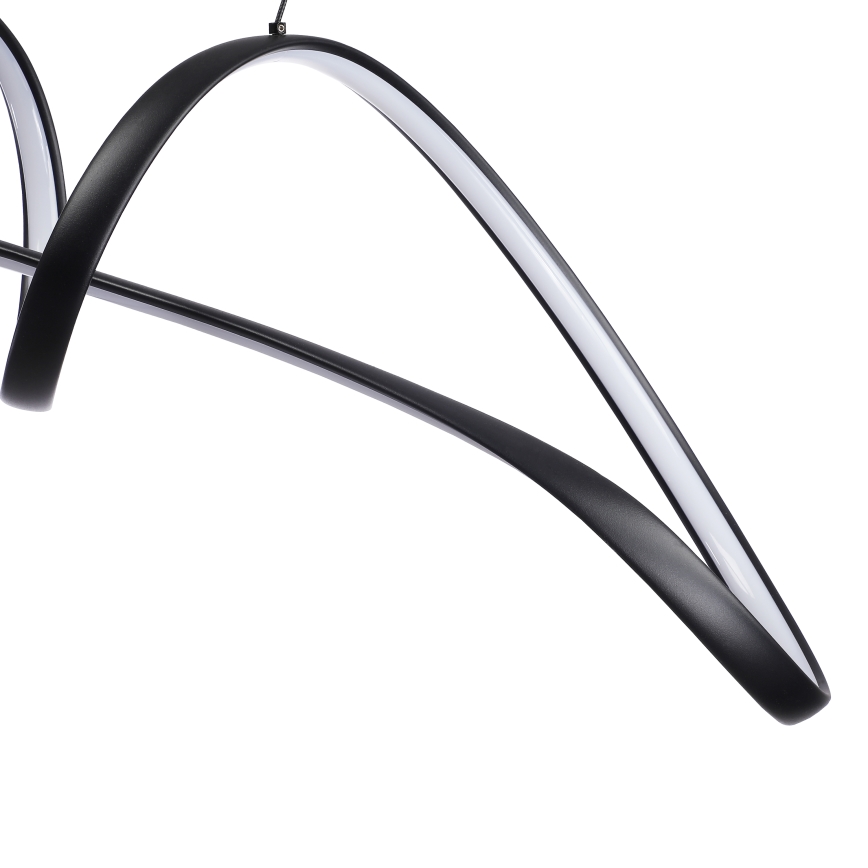 Brilagi - LED dæmpbar pendel på kabel TWISTER LED/60W/230V 3000-6000K sort + fjernbetjening