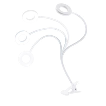 Brilagi - LED-dæmpbar lampe med klemme ORBELA LED/8W/5V 3000/4000/5000K hvid