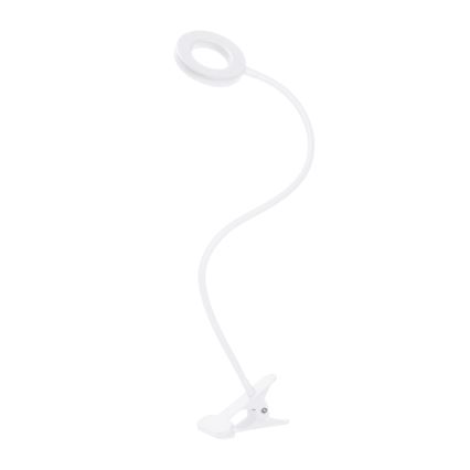 Brilagi - LED-dæmpbar lampe med klemme ORBELA LED/8W/5V 3000/4000/5000K hvid