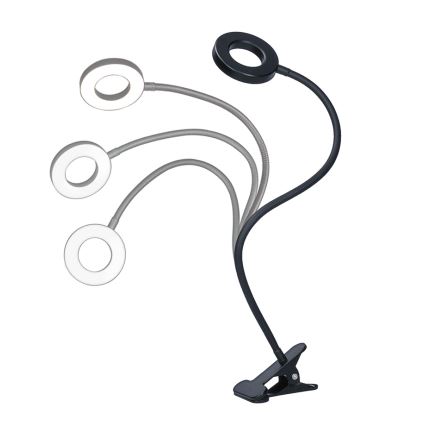 Brilagi -LED Dæmpbar lampe med klemme ORBELA LED/8W/5V 3000/4000/5000K sort