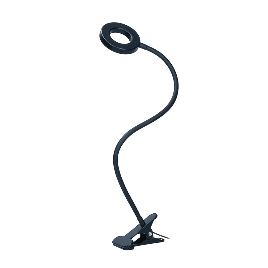 Brilagi -LED Dæmpbar lampe med klemme ORBELA LED/8W/5V 3000/4000/5000K sort