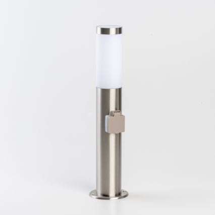 BRILAGI - LED-dæmpbar udendørslampe med stikkontakt ELIA 1xE27/6W/230V 2700-6500K IP44 Wi-Fi 50 cm mat krom