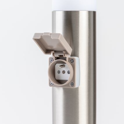 BRILAGI - LED-dæmpbar udendørslampe med stikkontakt ELIA 1xE27/6W/230V 2700-6500K IP44 Wi-Fi 50 cm mat krom