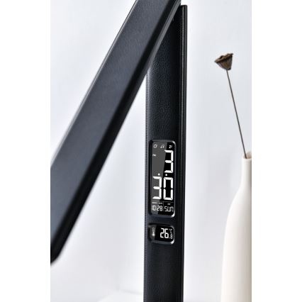 Brilagi - LED dæmpbar bordlampe med trådløs QI-opladning og USB REGINA LED/8,5W/230V sort