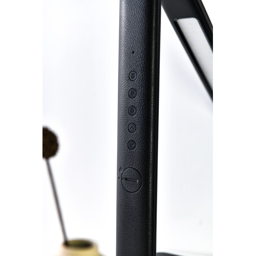 Brilagi - LED dæmpbar bordlampe med trådløs QI-opladning og USB REGINA LED/8,5W/230V sort