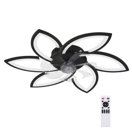 Brilagi - LED dæmpbar loftlampe med ventilator LED/50W/230V 3000-6500K sort + fjernbetjening