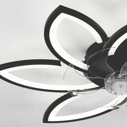 Brilagi - LED dæmpbar loftlampe med ventilator LED/50W/230V 3000-6500K sort + fjernbetjening